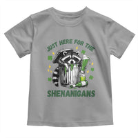 Funny Raccoon St Patricks Day Meme Toddler T Shirt Trash Panda Just Here For The Shenanigans