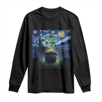 St Patricks Day Starry Night Shamrock Van Gogh Art Long Sleeve Shirt