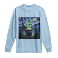St Patricks Day Starry Night Shamrock Van Gogh Art Long Sleeve Shirt