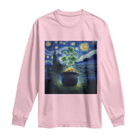 St Patricks Day Starry Night Shamrock Van Gogh Art Long Sleeve Shirt