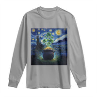 St Patricks Day Starry Night Shamrock Van Gogh Art Long Sleeve Shirt