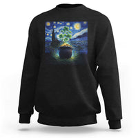St Patricks Day Starry Night Shamrock Van Gogh Art Sweatshirt