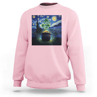 St Patricks Day Starry Night Shamrock Van Gogh Art Sweatshirt