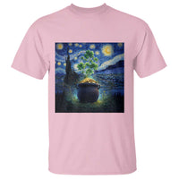 St Patricks Day Starry Night Shamrock Van Gogh Art T Shirt