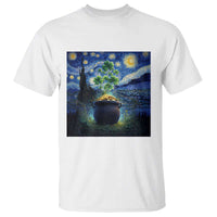 St Patricks Day Starry Night Shamrock Van Gogh Art T Shirt