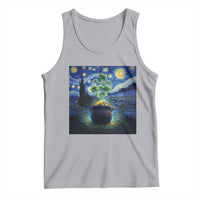 St Patricks Day Starry Night Shamrock Van Gogh Art Tank Top