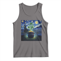 St Patricks Day Starry Night Shamrock Van Gogh Art Tank Top