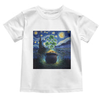 St Patricks Day Starry Night Shamrock Van Gogh Art Toddler T Shirt