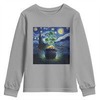 St Patricks Day Starry Night Shamrock Van Gogh Art Youth Sweatshirt