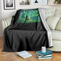 St Patricks Day Starry Night Leprechaun Shamrock Van Gogh Throw Blanket