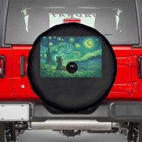 St Patricks Day Starry Night Leprechaun Shamrock Van Gogh Spare Tire Cover