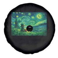 St Patricks Day Starry Night Leprechaun Shamrock Van Gogh Spare Tire Cover