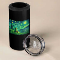 St Patricks Day Starry Night Leprechaun Shamrock Van Gogh 4 in 1 Can Cooler Tumbler