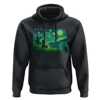 St Patricks Day Starry Night Leprechaun Shamrock Van Gogh Hoodie