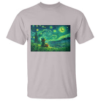 St Patricks Day Starry Night Leprechaun Shamrock Van Gogh T Shirt