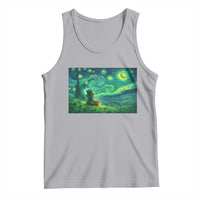 St Patricks Day Starry Night Leprechaun Shamrock Van Gogh Tank Top