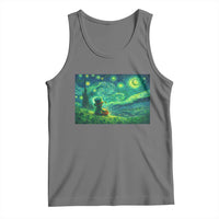 St Patricks Day Starry Night Leprechaun Shamrock Van Gogh Tank Top