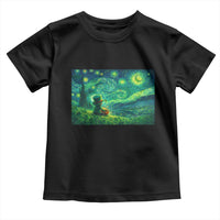 St Patricks Day Starry Night Leprechaun Shamrock Van Gogh Toddler T Shirt