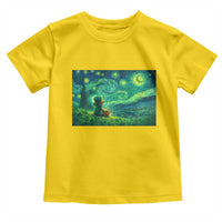 St Patricks Day Starry Night Leprechaun Shamrock Van Gogh Toddler T Shirt