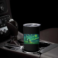 St Patricks Day Starry Night Leprechaun Shamrock Van Gogh Tumbler Cup