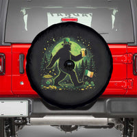 Funny Bigfoot St Patricks Day Spare Tire Cover Sasquatch Drinking Green Beer Lover