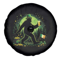 Funny Bigfoot St Patricks Day Spare Tire Cover Sasquatch Drinking Green Beer Lover