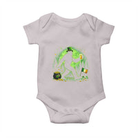Funny Bigfoot St Patricks Day Baby Onesie Sasquatch Drinking Green Beer Lover