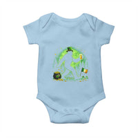 Funny Bigfoot St Patricks Day Baby Onesie Sasquatch Drinking Green Beer Lover