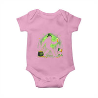 Funny Bigfoot St Patricks Day Baby Onesie Sasquatch Drinking Green Beer Lover