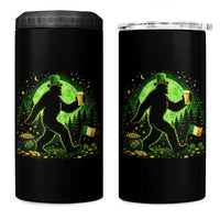Funny Bigfoot St Patricks Day 4 in 1 Can Cooler Tumbler Sasquatch Drinking Green Beer Lover