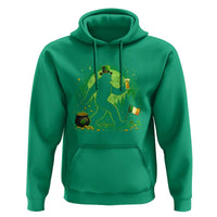 Funny Bigfoot St Patricks Day Hoodie Sasquatch Drinking Green Beer Lover