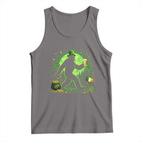 Funny Bigfoot St Patricks Day Tank Top Sasquatch Drinking Green Beer Lover