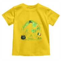 Funny Bigfoot St Patricks Day Toddler T Shirt Sasquatch Drinking Green Beer Lover