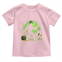 Funny Bigfoot St Patricks Day Toddler T Shirt Sasquatch Drinking Green Beer Lover