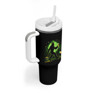 Funny Bigfoot St Patricks Day Tumbler With Handle Sasquatch Drinking Green Beer Lover