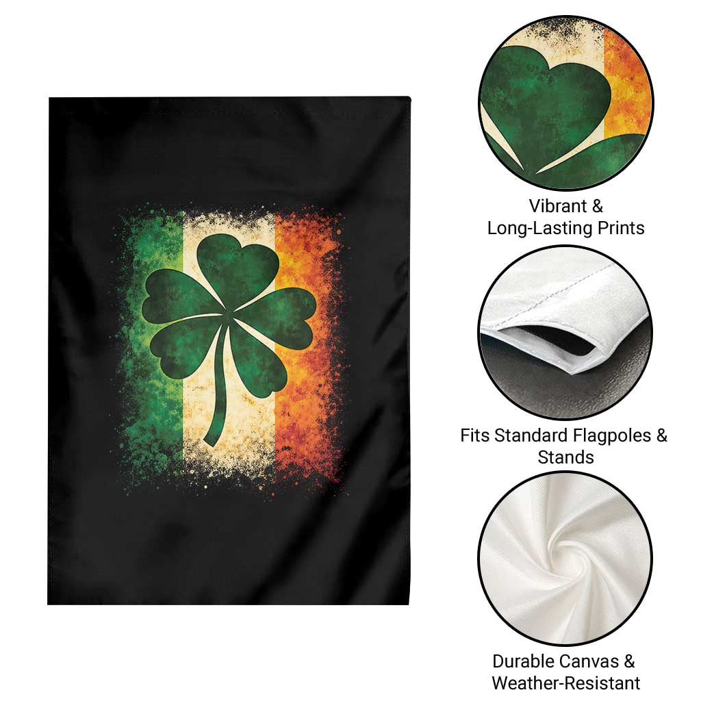 Retro Ireland Shamrock Irish Flag St Patricks Day Garden Flag