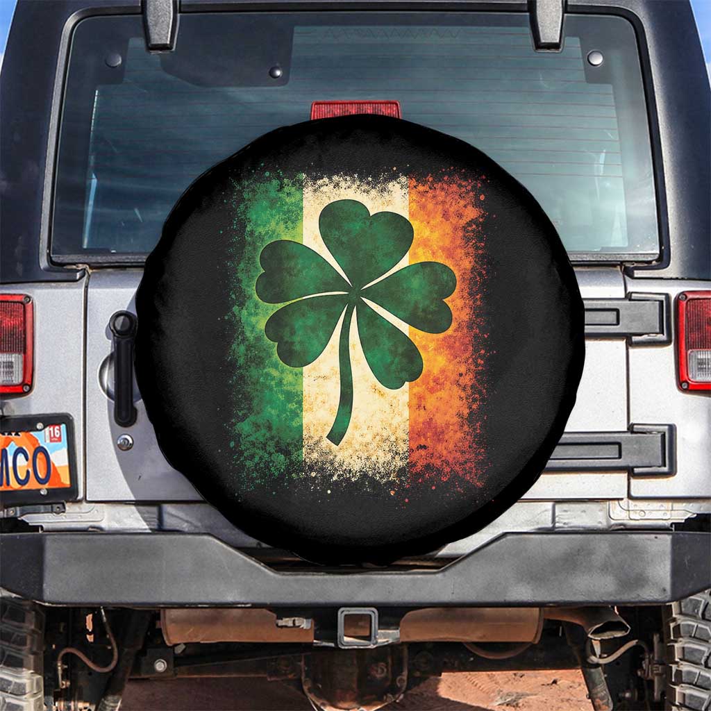 Retro Ireland Shamrock Irish Flag St Patricks Day Spare Tire Cover