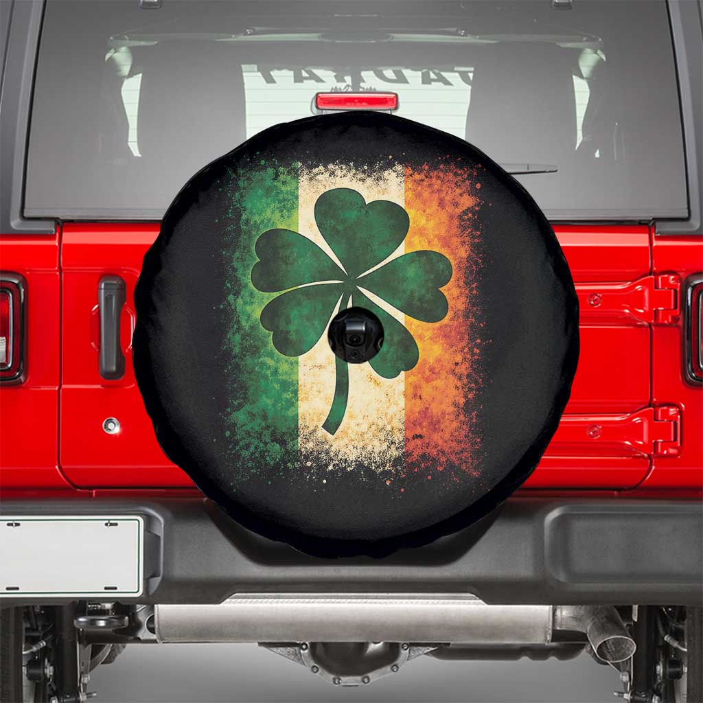 Retro Ireland Shamrock Irish Flag St Patricks Day Spare Tire Cover