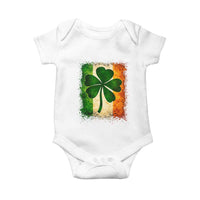 Retro Ireland Shamrock Irish Flag St Patricks Day Baby Onesie