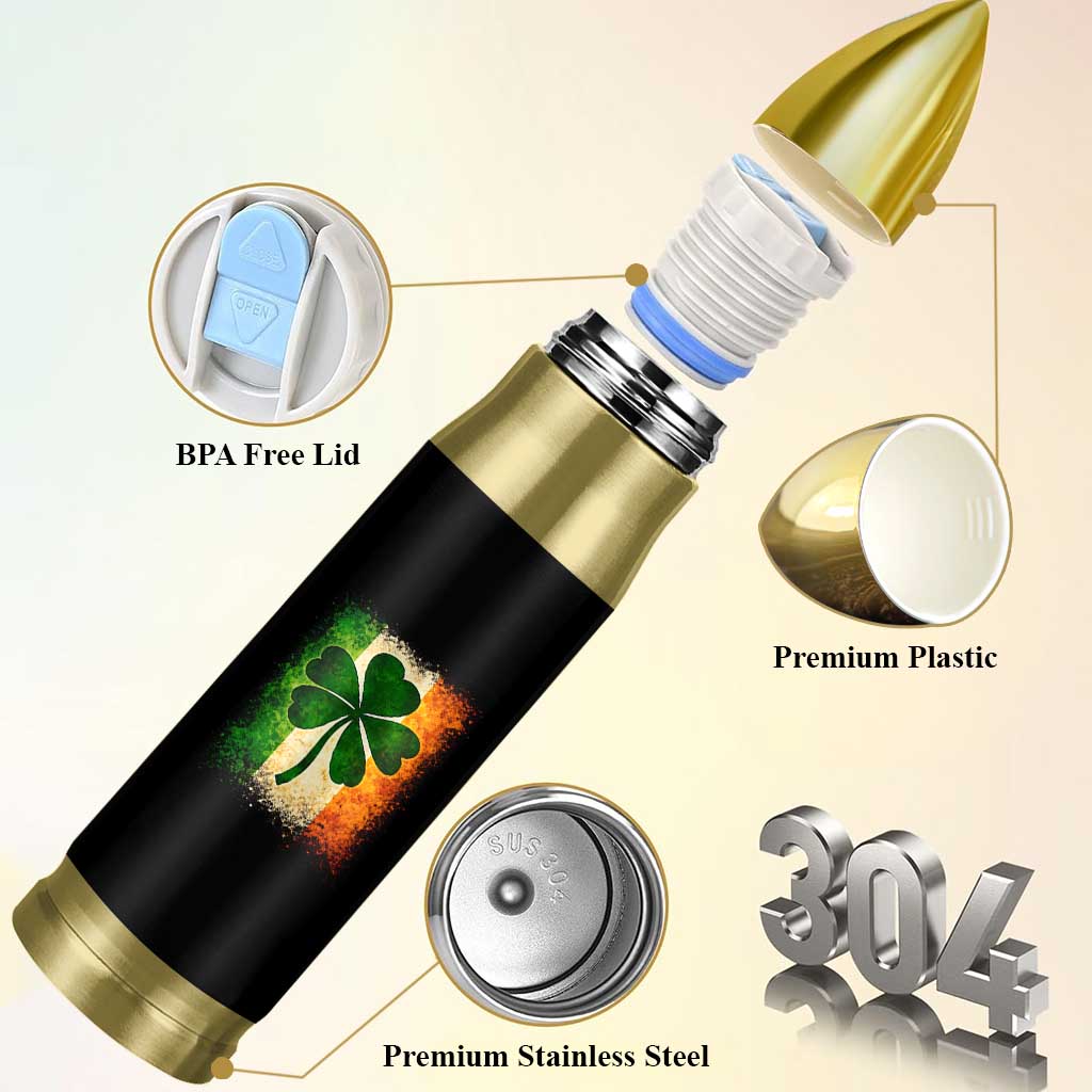 Retro Ireland Shamrock Irish Flag St Patricks Day Bullet Tumbler