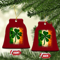Retro Ireland Shamrock Irish Flag St Patricks Day Ceramic Ornament