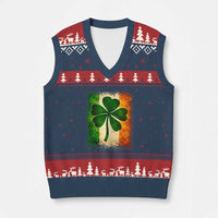 Retro Ireland Shamrock Irish Flag St Patricks Day V-Neck Knit Sweater Vest