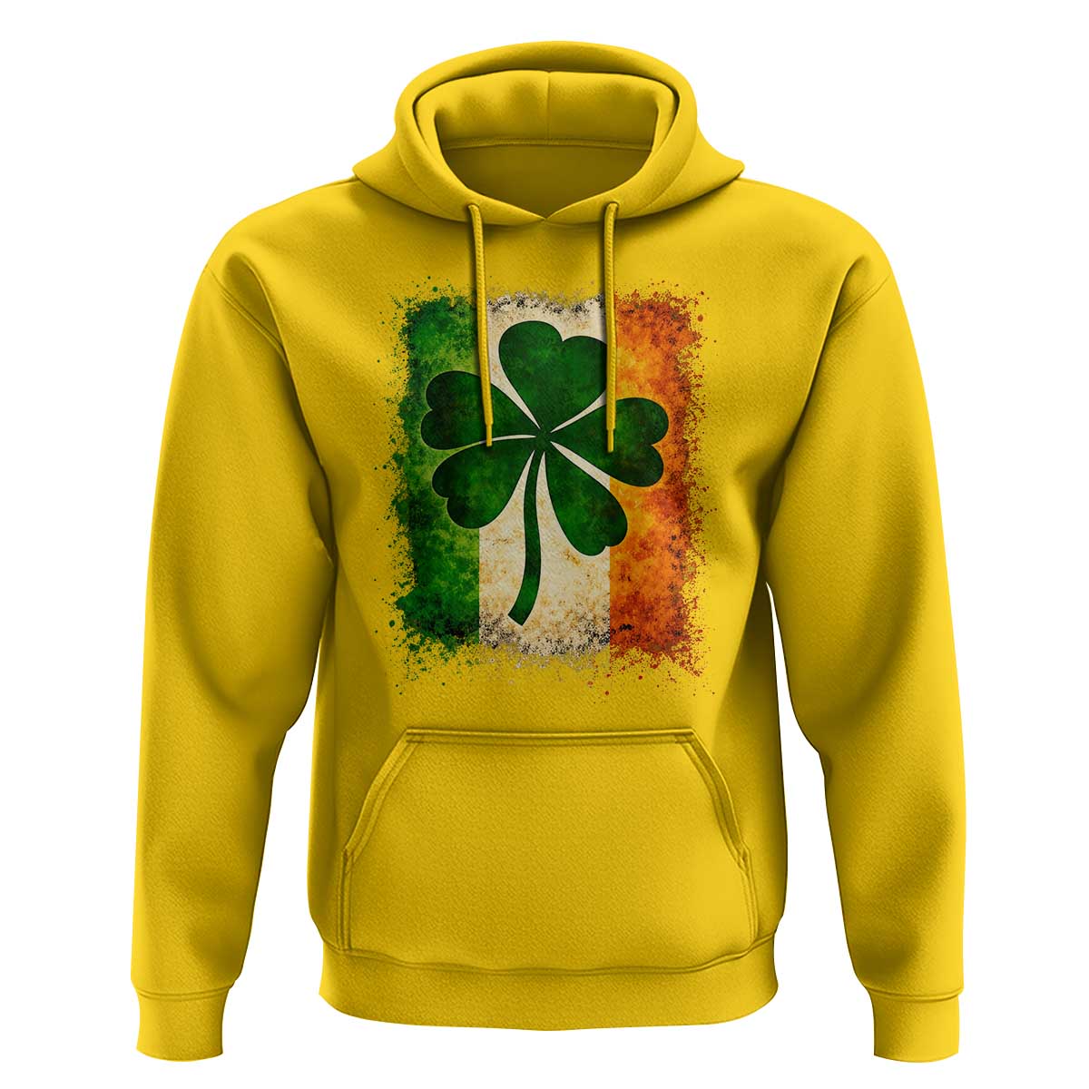 Retro Ireland Shamrock Irish Flag St Patricks Day Hoodie