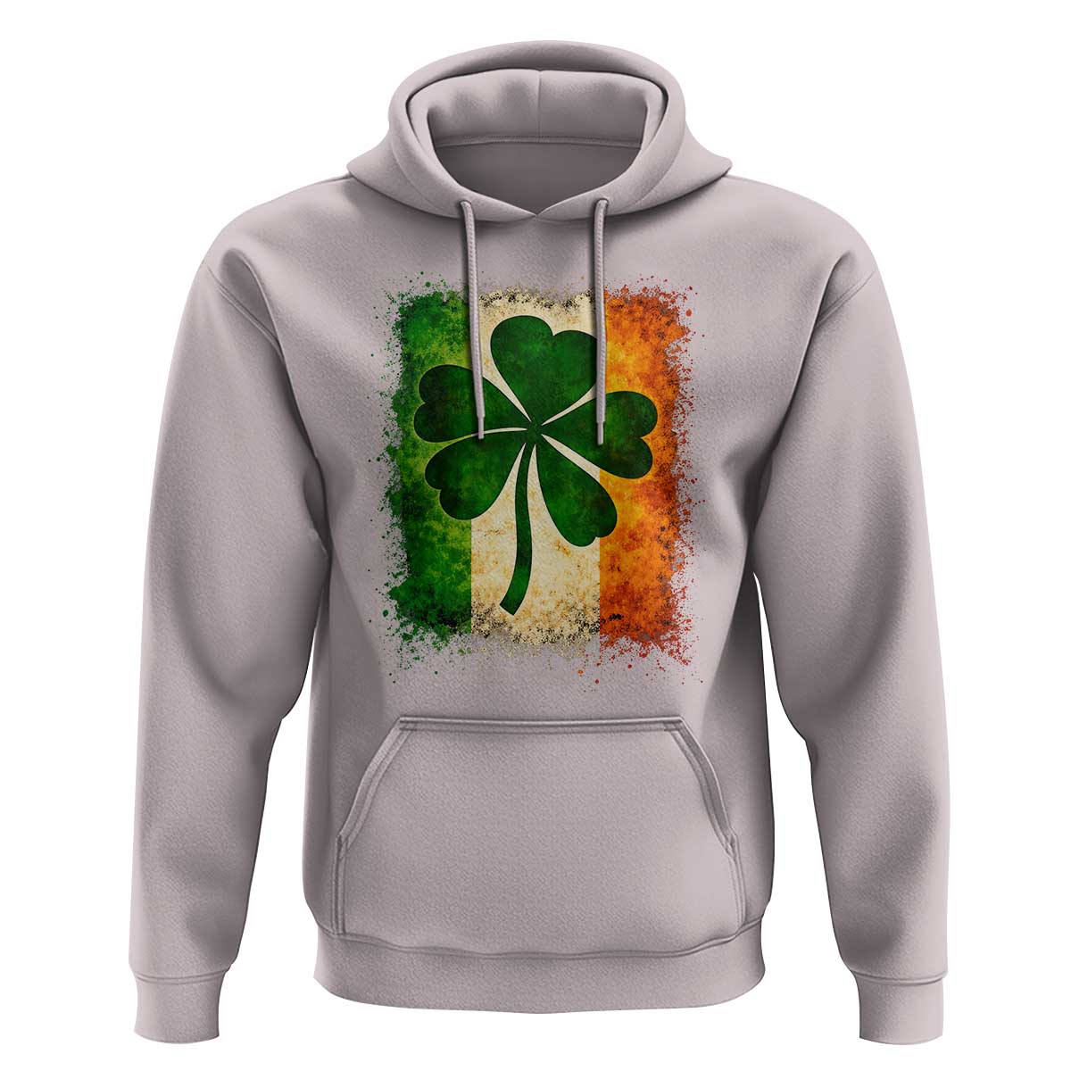 Retro Ireland Shamrock Irish Flag St Patricks Day Hoodie
