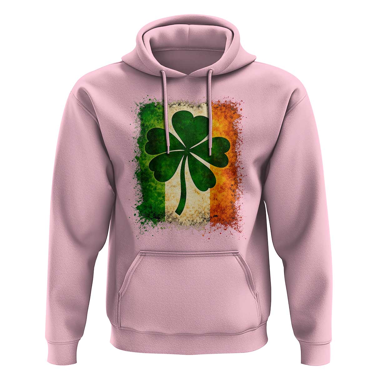 Retro Ireland Shamrock Irish Flag St Patricks Day Hoodie