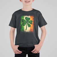 Retro Ireland Shamrock Irish Flag St Patricks Day T Shirt For Kid