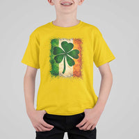 Retro Ireland Shamrock Irish Flag St Patricks Day T Shirt For Kid