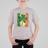 Retro Ireland Shamrock Irish Flag St Patricks Day T Shirt For Kid