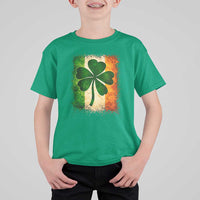 Retro Ireland Shamrock Irish Flag St Patricks Day T Shirt For Kid