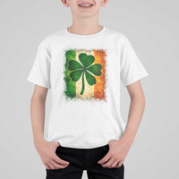 Retro Ireland Shamrock Irish Flag St Patricks Day T Shirt For Kid